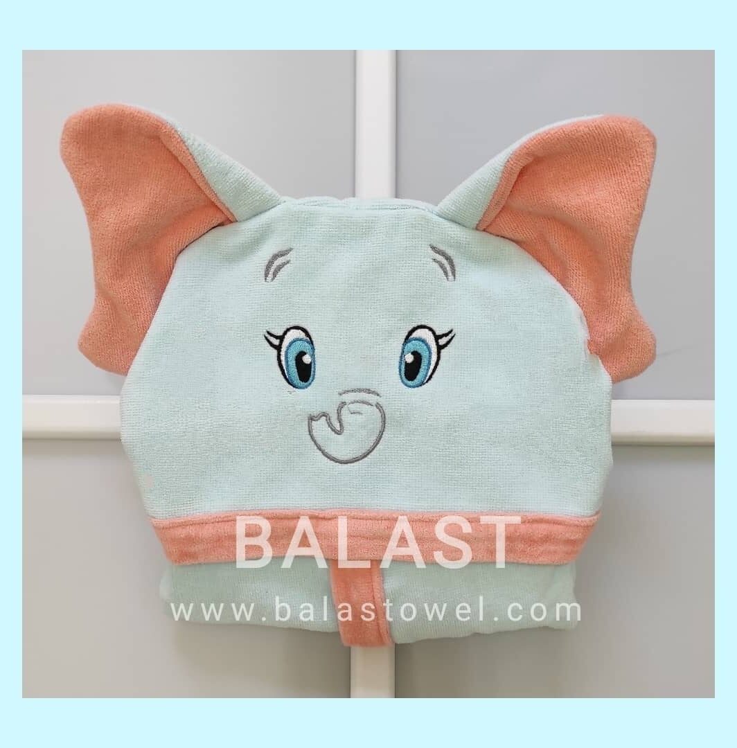 تن پوش کودک بالاست Balast فیل جنس: پنبه ای و بدون ایجاد حساسیت دارای کلاه و کمربند و دوجیب دارای قد  80 و 90 و 100