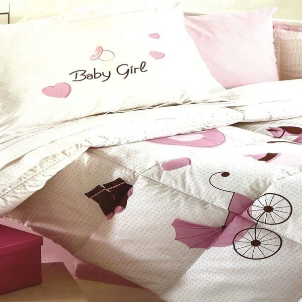  سرویس لحاف نوزاد 8 تکه ازدیلک طرح Baby girl 