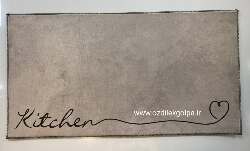 پادری آشپزخانه برند تاپ مت Top mat مدل مخمل دیجیتال پشت چرم سایز 90*50