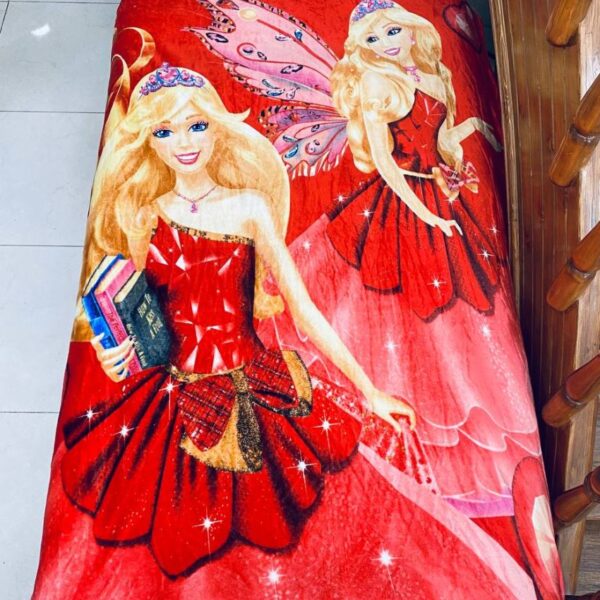 پتو ژله ای مسافرتی یکنفره طرح باربی Barbie سایز 160*220