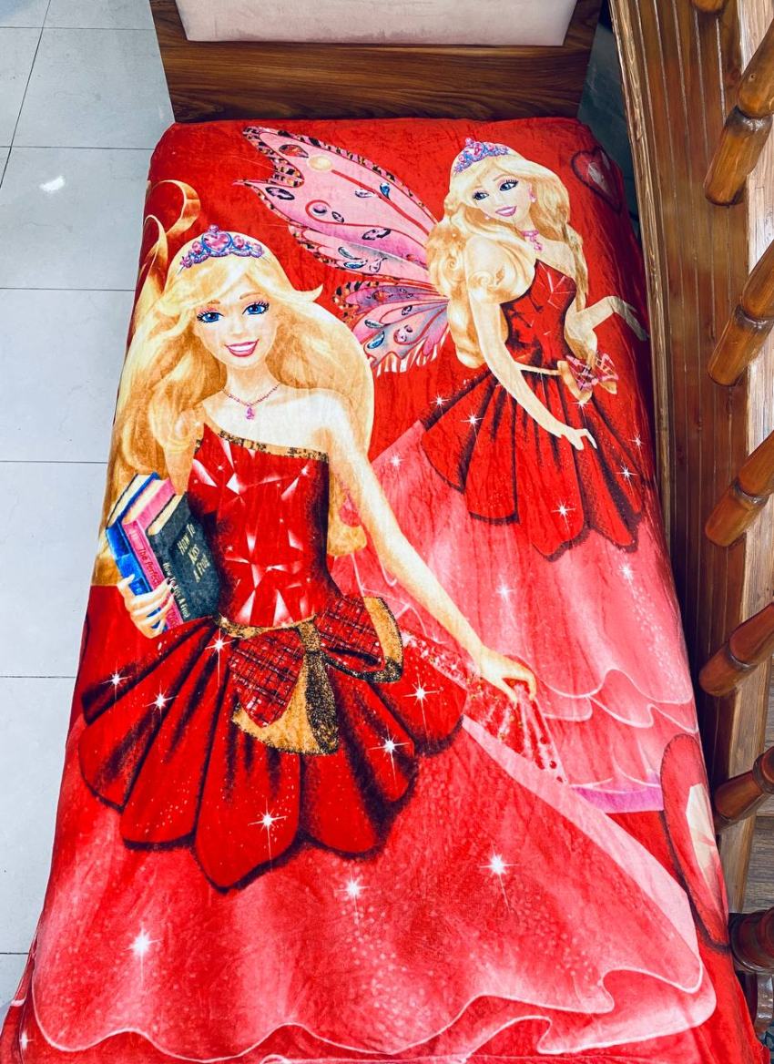 پتو ژله ای مسافرتی یکنفره طرح باربی Barbie سایز 160*220