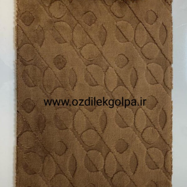 پادری مدل فندی برند تاپ مت Topmat رنگ قهوه ای سایز 80*50 پشت دات طرح برگی