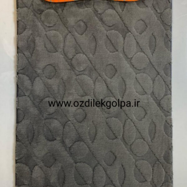 پادری مدل فندی برند تاپ مت Topmat رنگ طوسی تیره سایز 80*50 پشت دات طرح برگی