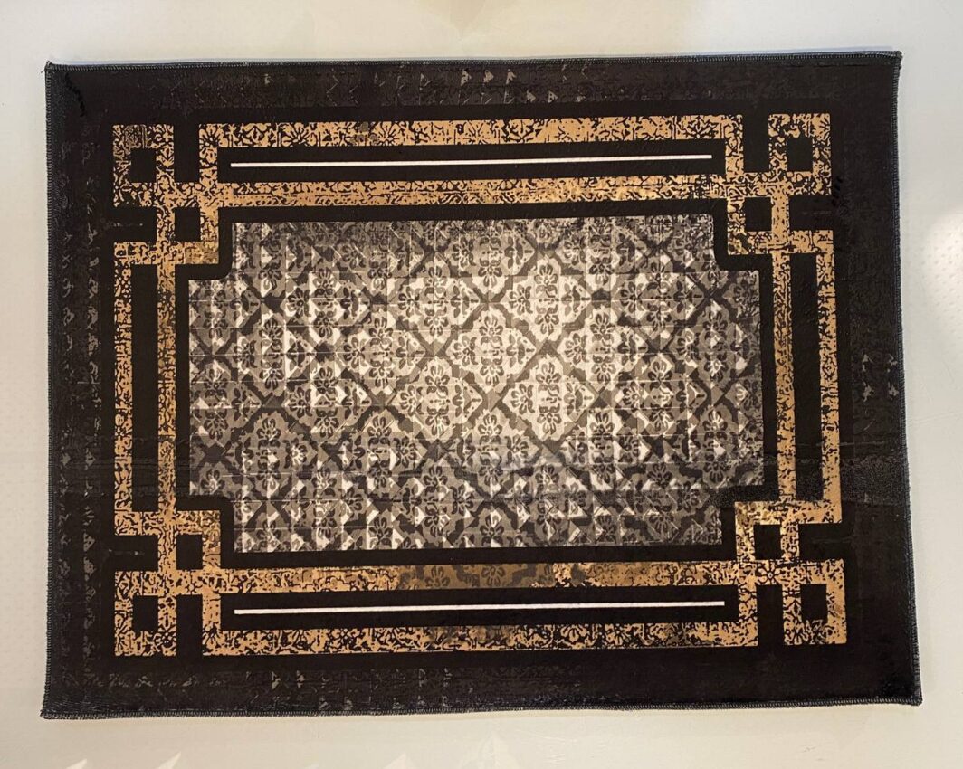 پادری برند تاپ مت Top mat مدل مخمل دیجیتال پشت چرم سایز 70*50