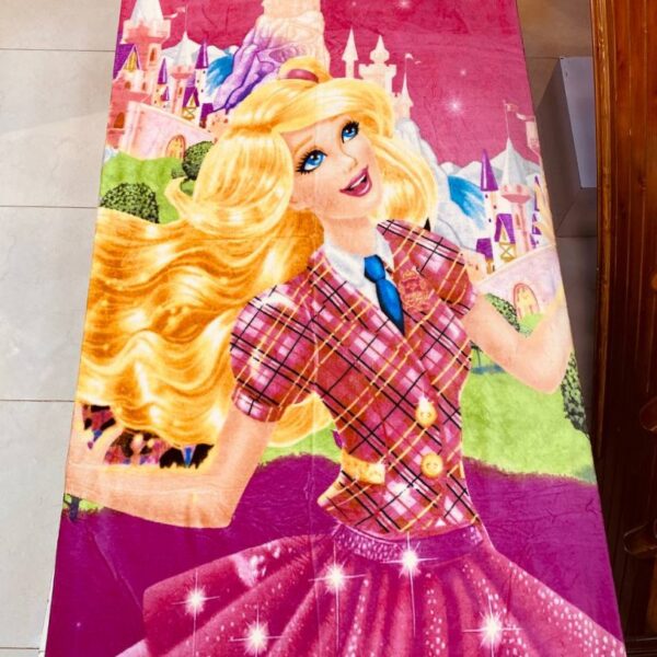 پتو ژله ای مسافرتی یکنفره طرح باربی barbie سایز 160*220