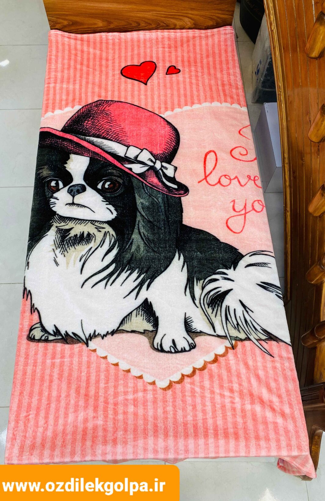 پتو ژله ای مسافرتی یکنفره طرح dog rugs سایز 160*220 برند شادیلون