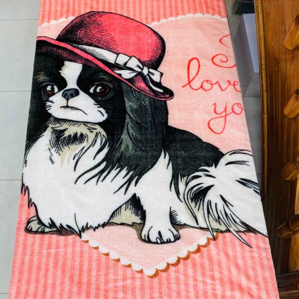 پتو ژله ای مسافرتی یکنفره طرح dog rugs سایز 160*220 برند شادیلون