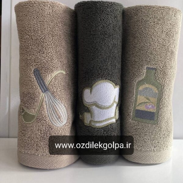 حوله آشپزخانه گلدوزی 40×40 نارین ساپ NarinSap