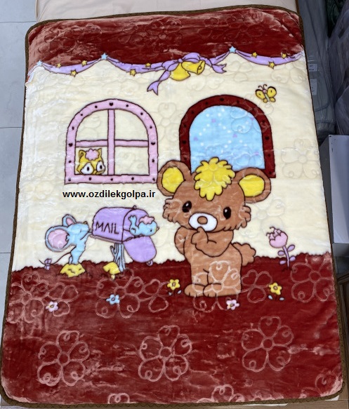 پتو کودک عروسکی دو لایه دو رویه برند TGH طرح پنجره