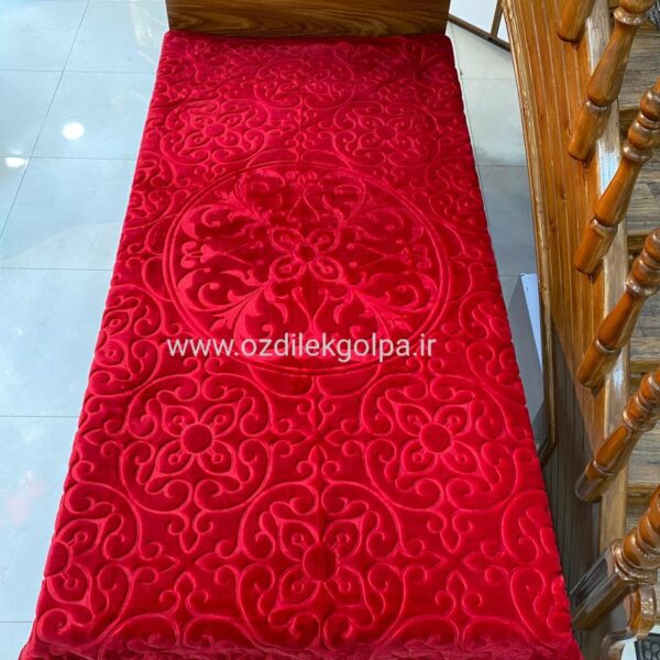 پتو برند گلبافت مدل الوان یکنفره سایز 220*160 رنگ قرمز کد 86-350