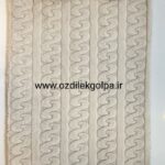 پادری مدل فندی برند تاپ مت Topmat رنگ طوسی روشن سایز 80*50 پشت دات طرح بافت
