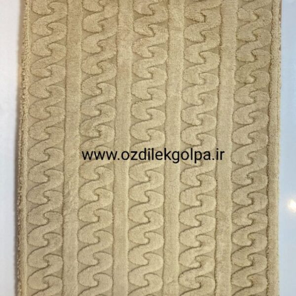 پادری مدل فندی برند تاپ مت Topmat رنگ کرم سایز 80*50 پشت دات طرح بافت