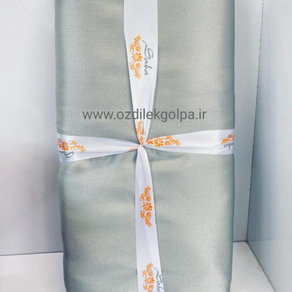 روبالشی ساتن - ابریشم ابعاد 50*70 رنگ نقره ای تعداد 2 عدد