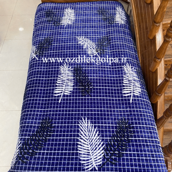 پتو ژله ای مسافرتی یکنفره طرح برگ رنگ کاربنی سایز 160*220