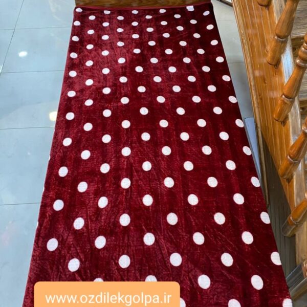 پتو ژله ای مسافرتی یکنفره طرح خالدار رنگ قرمز