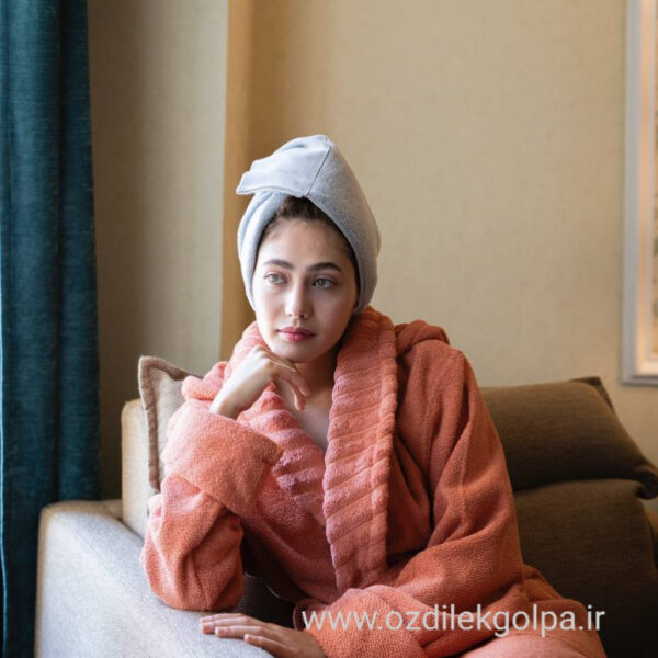 حوله پالتویی برند نارین ساپ NarinSap مدل میرای رنگ آجری سایز M