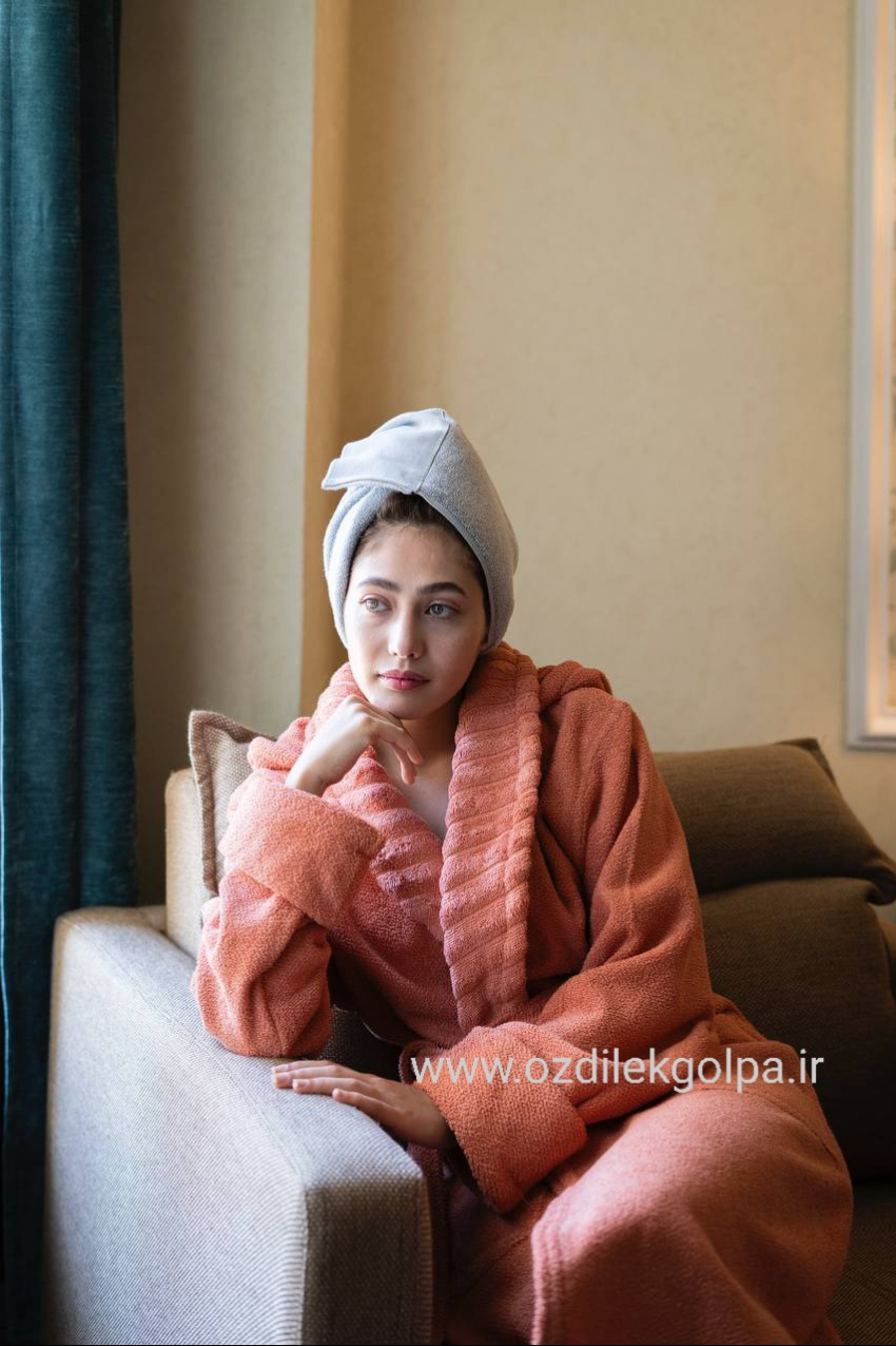 حوله پالتویی برند نارین ساپ NarinSap مدل میرای رنگ آجری سایز M