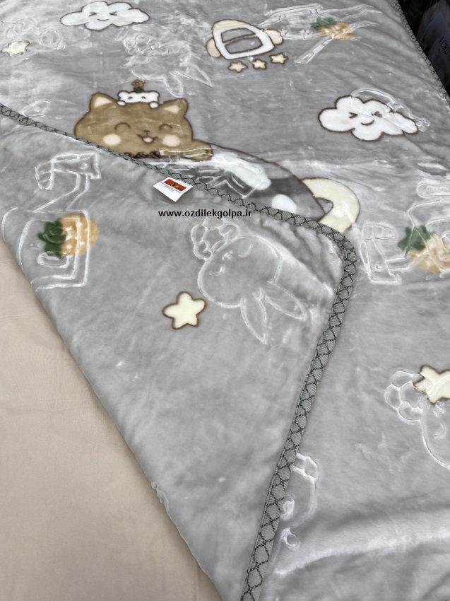 پتو کودک عروسکی دو لایه دو رویه برند TGH طرح کهکشان