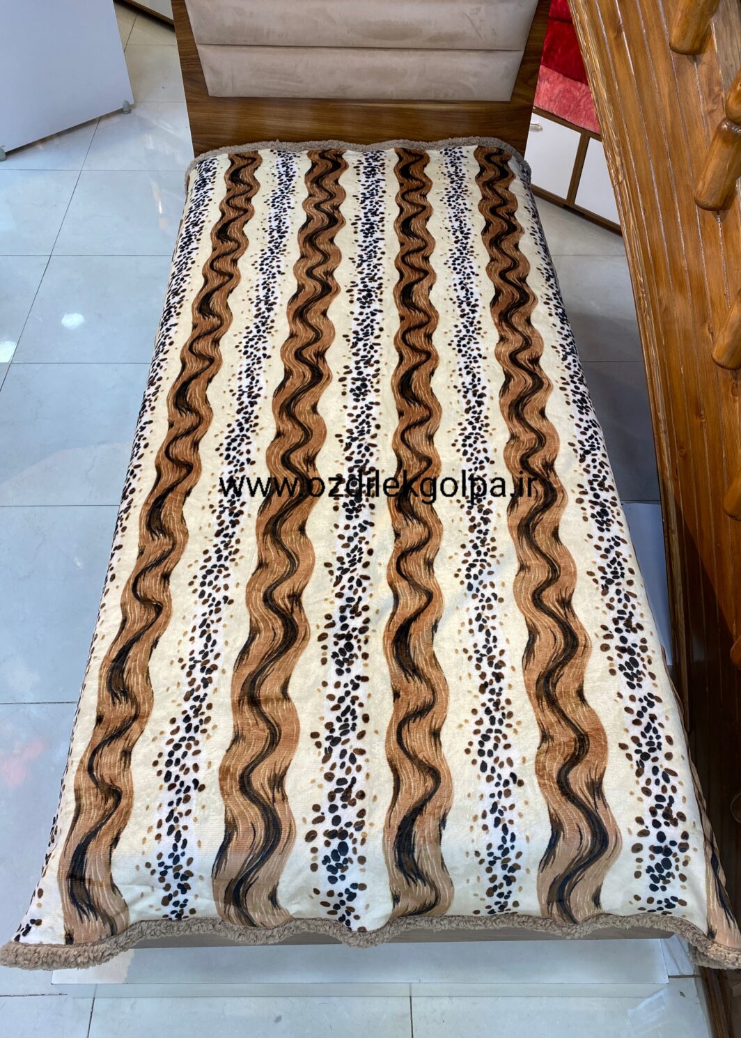 پتو یکنفره دو لایه پشت تدی طرح اسپرت برند پریسان مدل 13 سایز 160 در 220