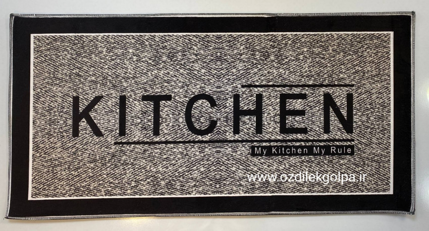 پادری آشپزخانه برند تاپ مت Top mat مدل مخمل دیجیتال پشت چرم سایز 90*50