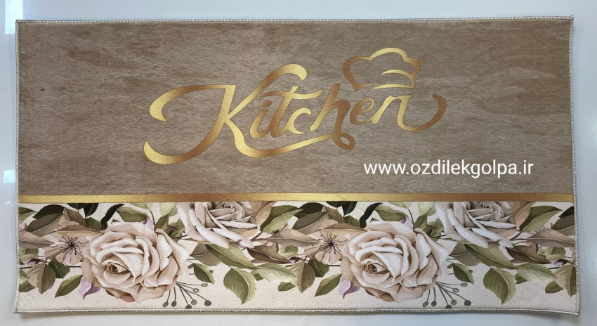 پادری آشپزخانه برند تاپ مت Top mat مدل مخمل دیجیتال پشت چرم سایز 90*50