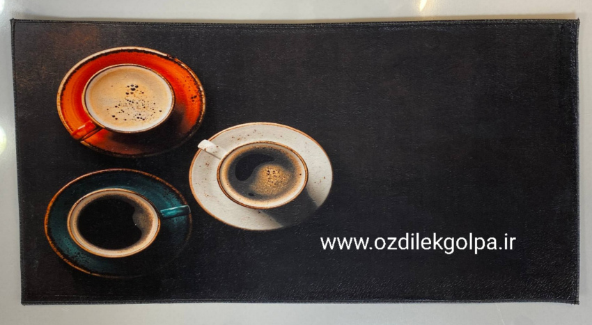 پادری آشپزخانه برند تاپ مت Top mat مدل مخمل دیجیتال پشت چرم سایز 90*50